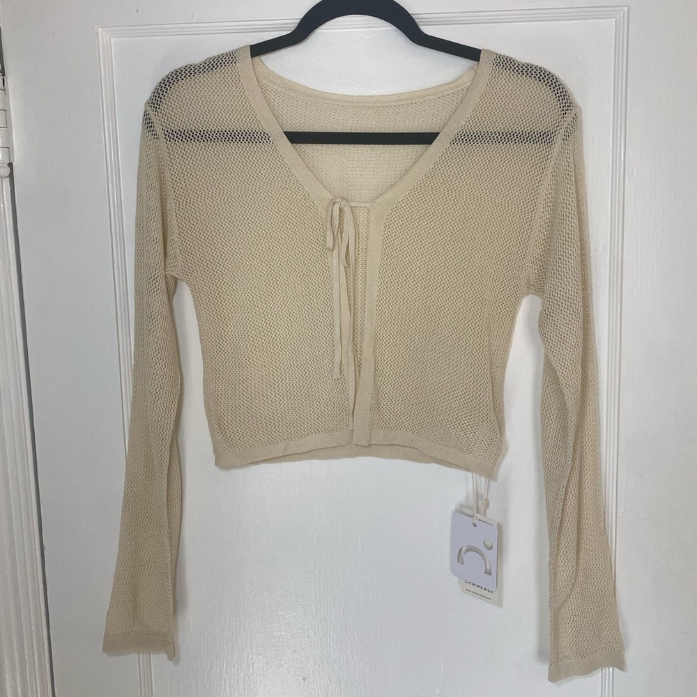 Commense Cream Knit Cardigan NWT - Picture 3 of 11